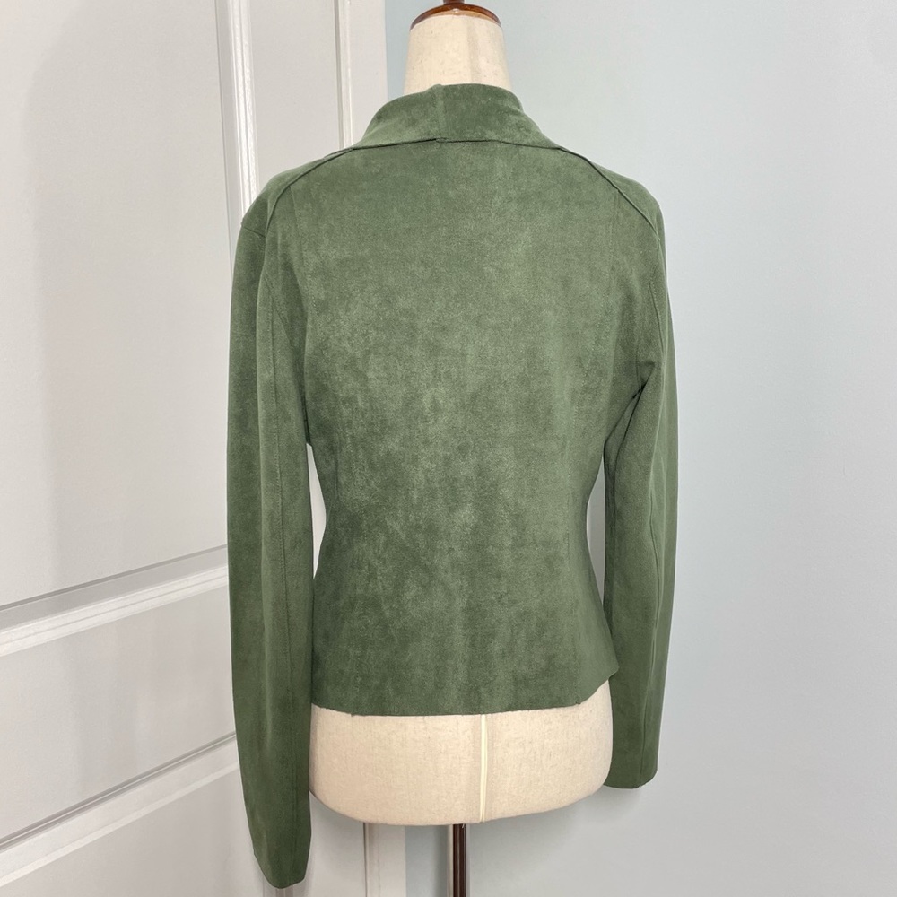 Blank NYC Green Lightweight Faux suede Moro jacket size S - Picture 9 of 14